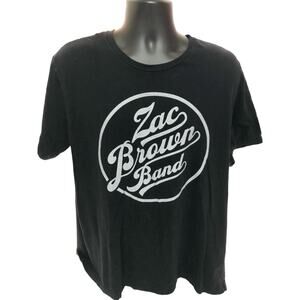 Zac Brown Band Black Graphic Tee Unisex Size L – Country Music Concert T-Shirt